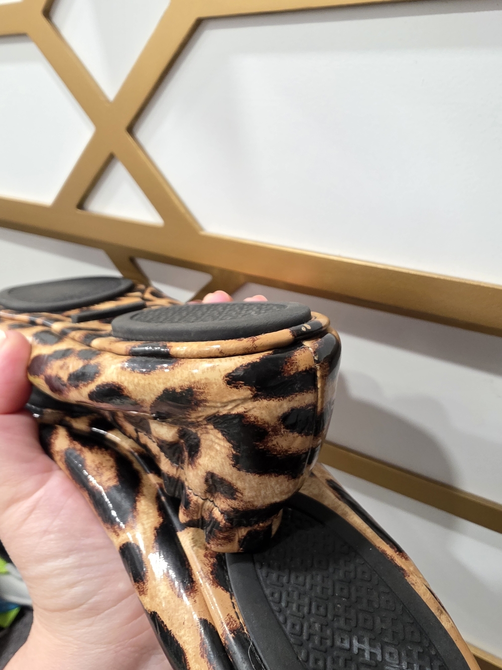 Tory Burch Leopard Print Reva Ballet Flats - Tan/Black - Picture 4 of 6